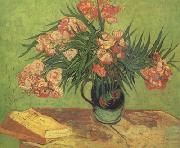 Vincent Van Gogh Still life:Vast with Oleanders and Books (nn04) oil painting reproduction